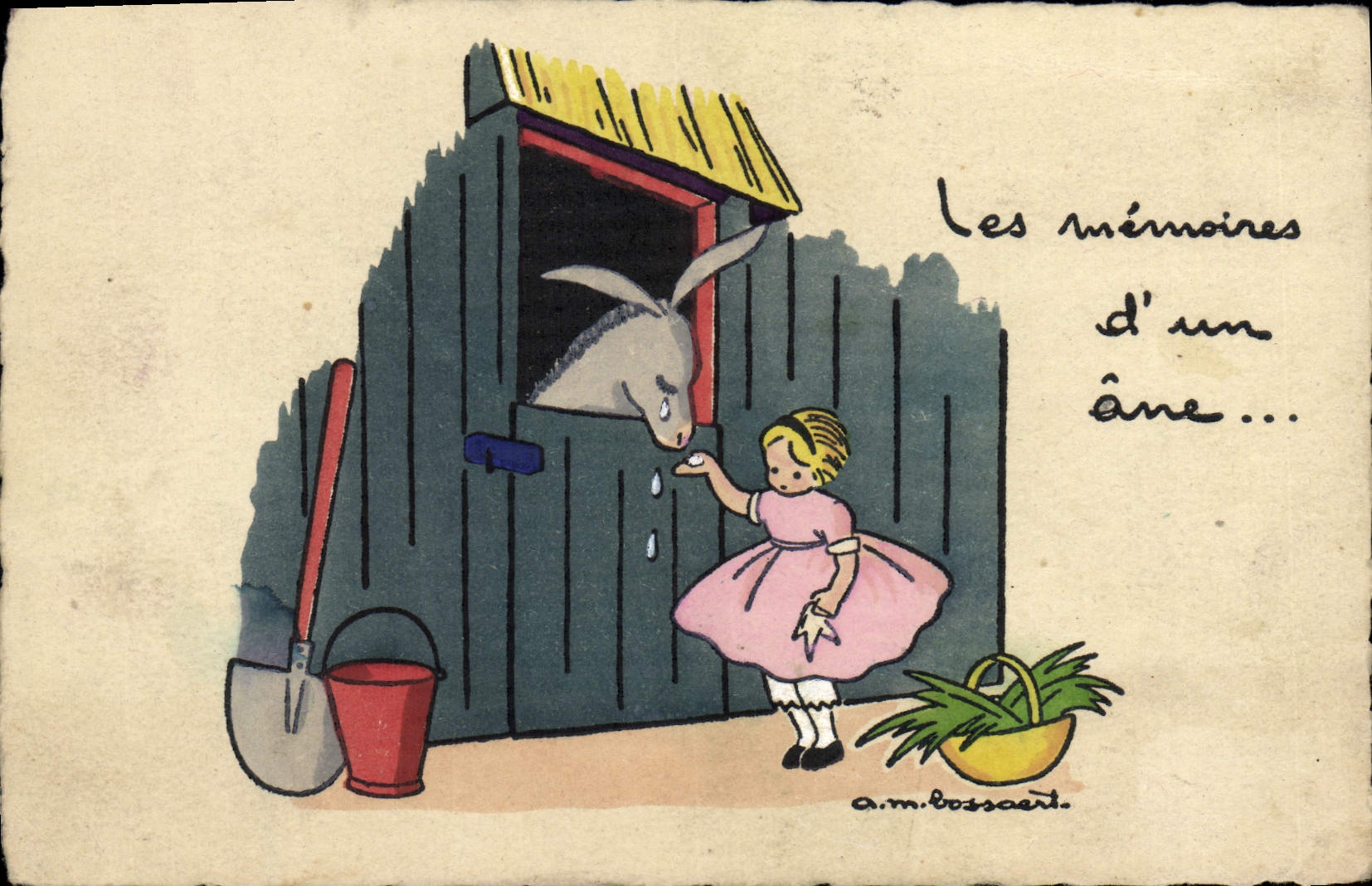 CPA Fantaisie Illustrateur Les memoires d'un ane 