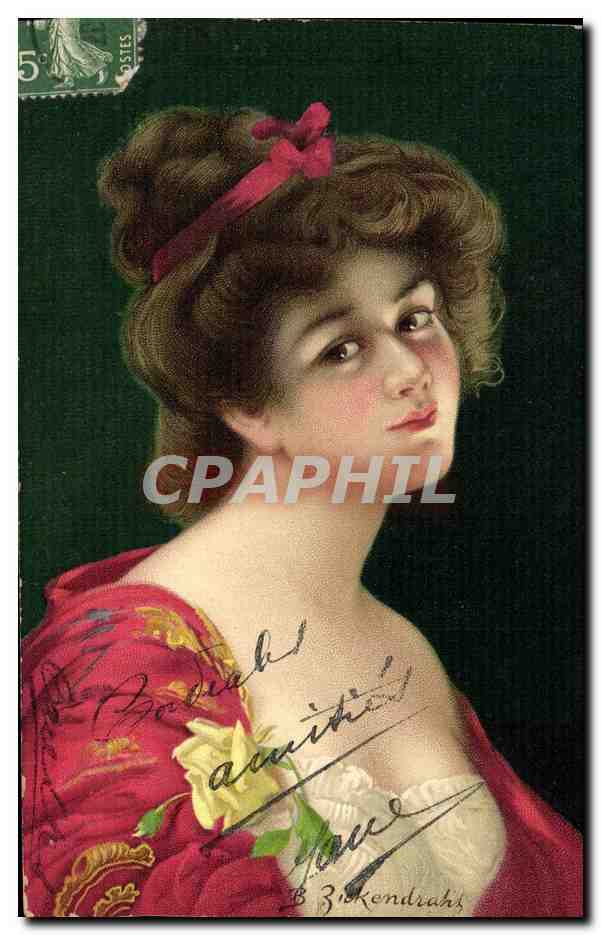 CPA Fantaisie Illustrateur Femme 