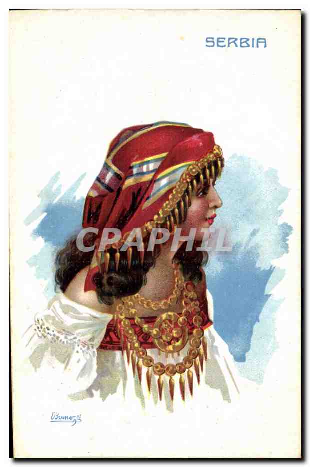 CPA Fantaisie Illustrateur Serbie Serbia 
