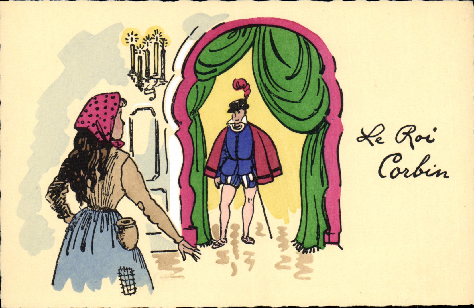 CPA Fantaisie Illustrateur Le Roi Corbin