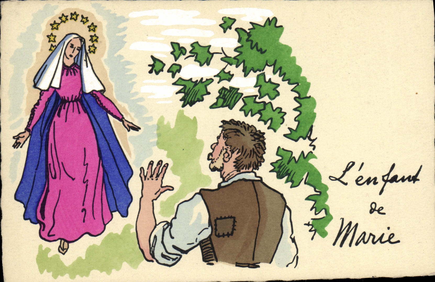 CPA Fantaisie Illustrateur L'enfant de Marie 