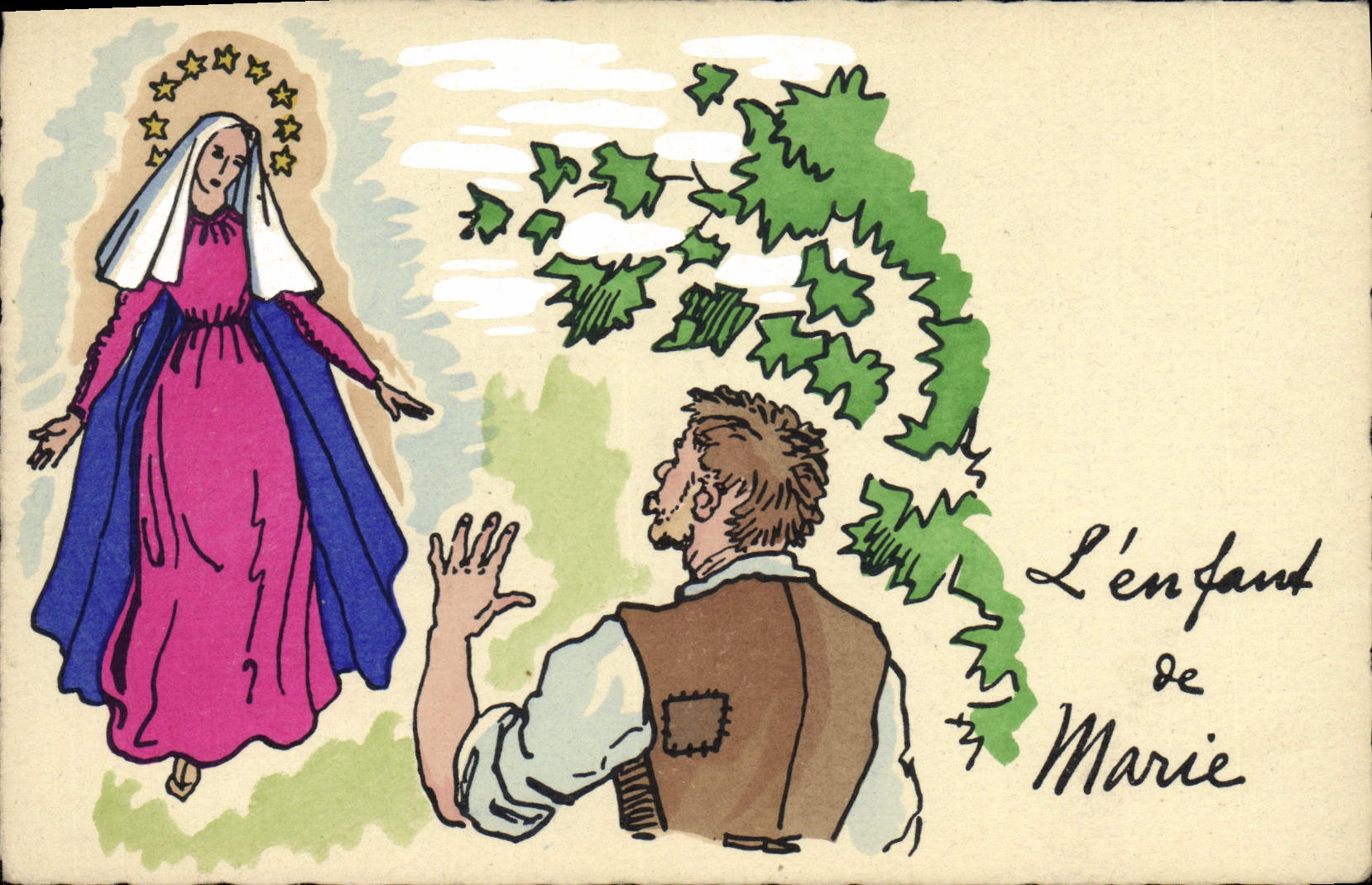 CPA Fantaisie Illustrateur L'enfant de Marie 