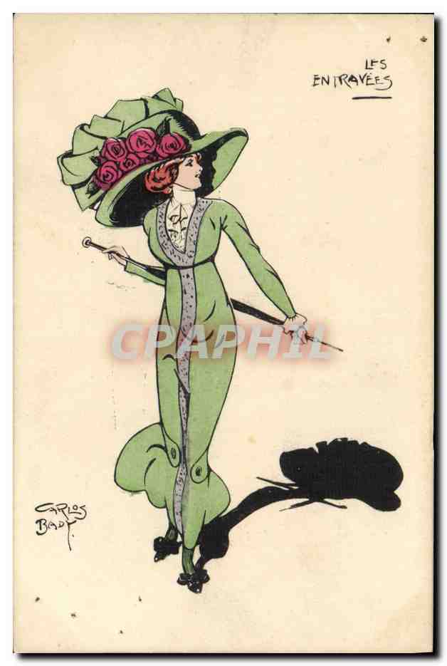 CPA Fantaisie Illustrateur Femme Les entravees