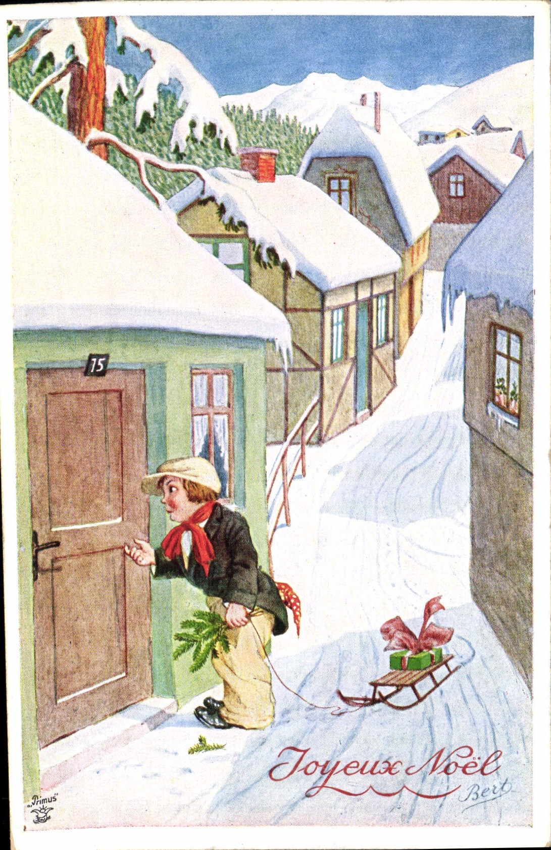 CPA Fantaisie Illustrateur Noel 