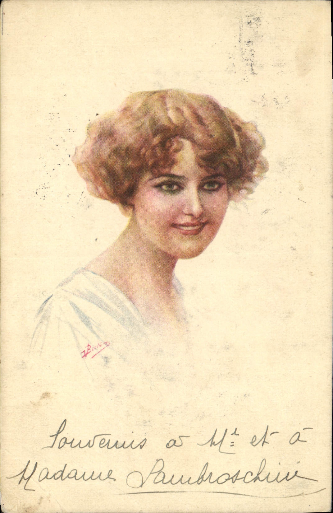 CPA Fantaisie Illustrateur Femme 