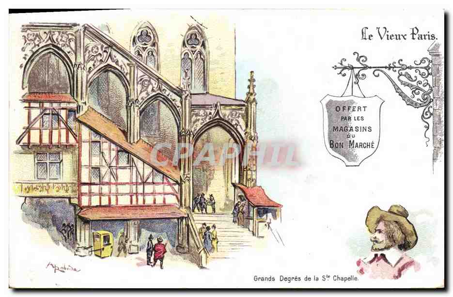CPA Fantaisie Illustrateur Le Vieux Paris Grands degres de la Sainte Chapelle 