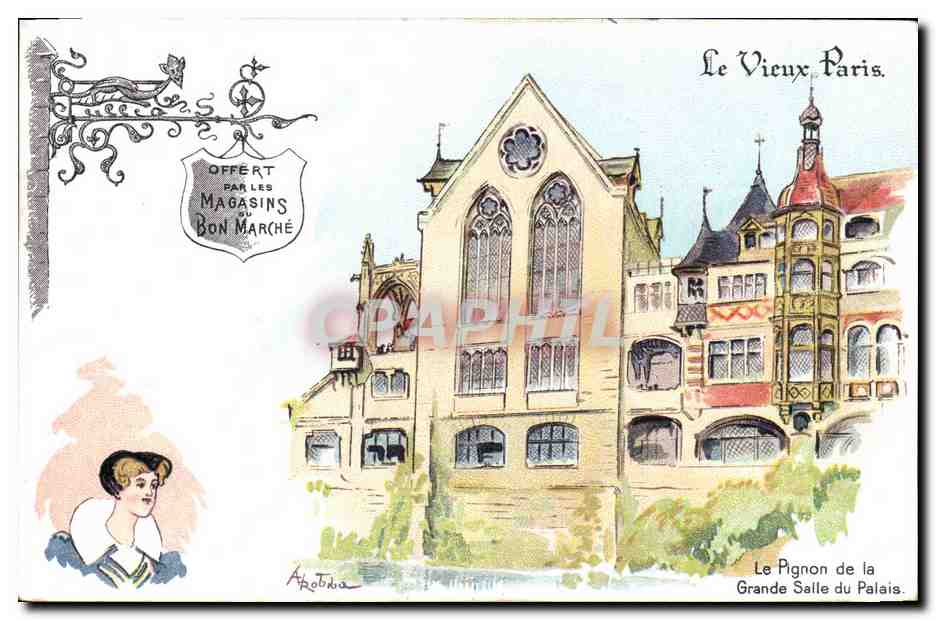 CPA Fantaisie Illustrateur Le Vieux Paris Le Pignon de la grande salle du Palais 