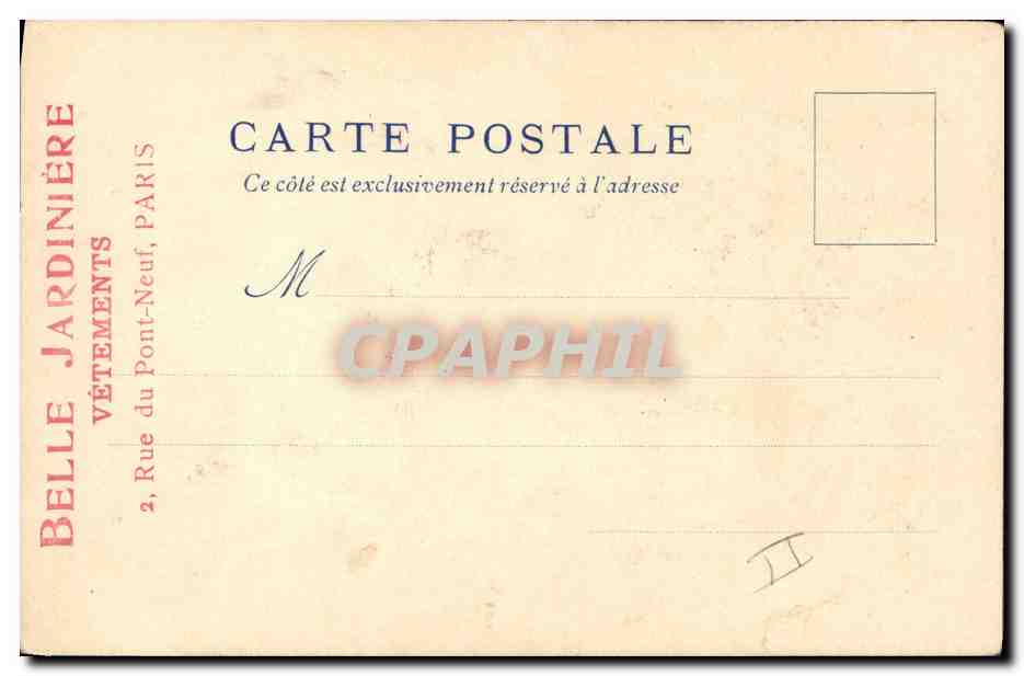 CPA Fantaisie Illustrateur Le Vieux Paris Exposition Universelle de 1900 Chez l'antiquaire  — Rückseite