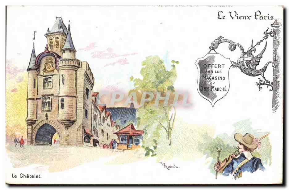 CPA Fantaisie Illustrateur Le Vieux Paris Le Chatelet 