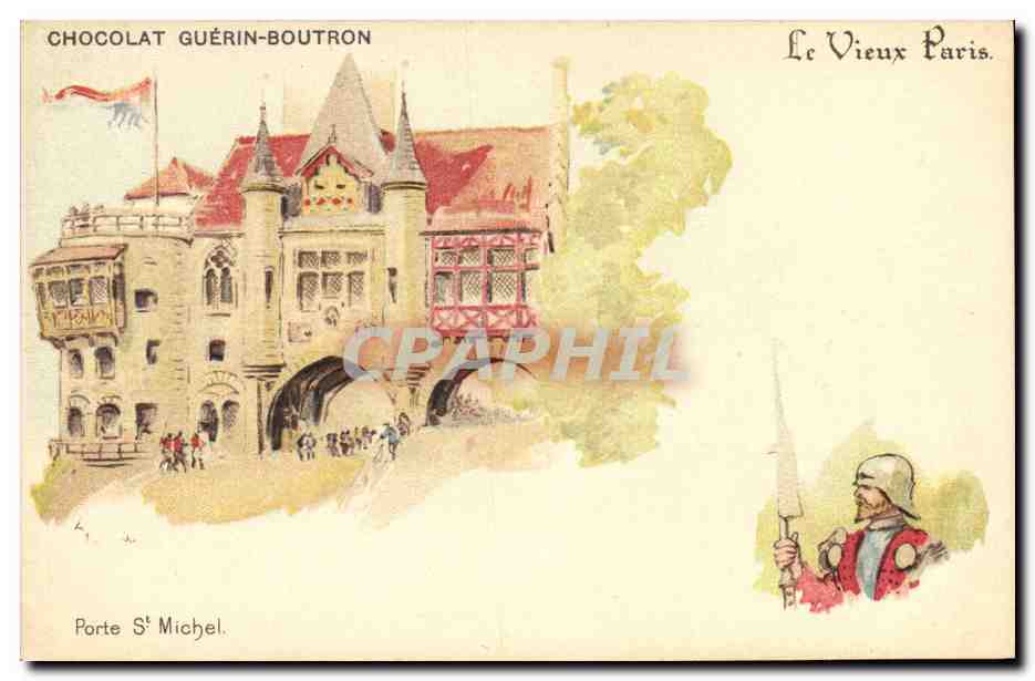 CPA Fantaisie Illustrateur Le Vieux Paris Porte St Michel