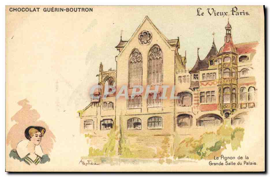 CPA Fantaisie Illustrateur Le Vieux Paris Le pignon de la Grande salle du palais 