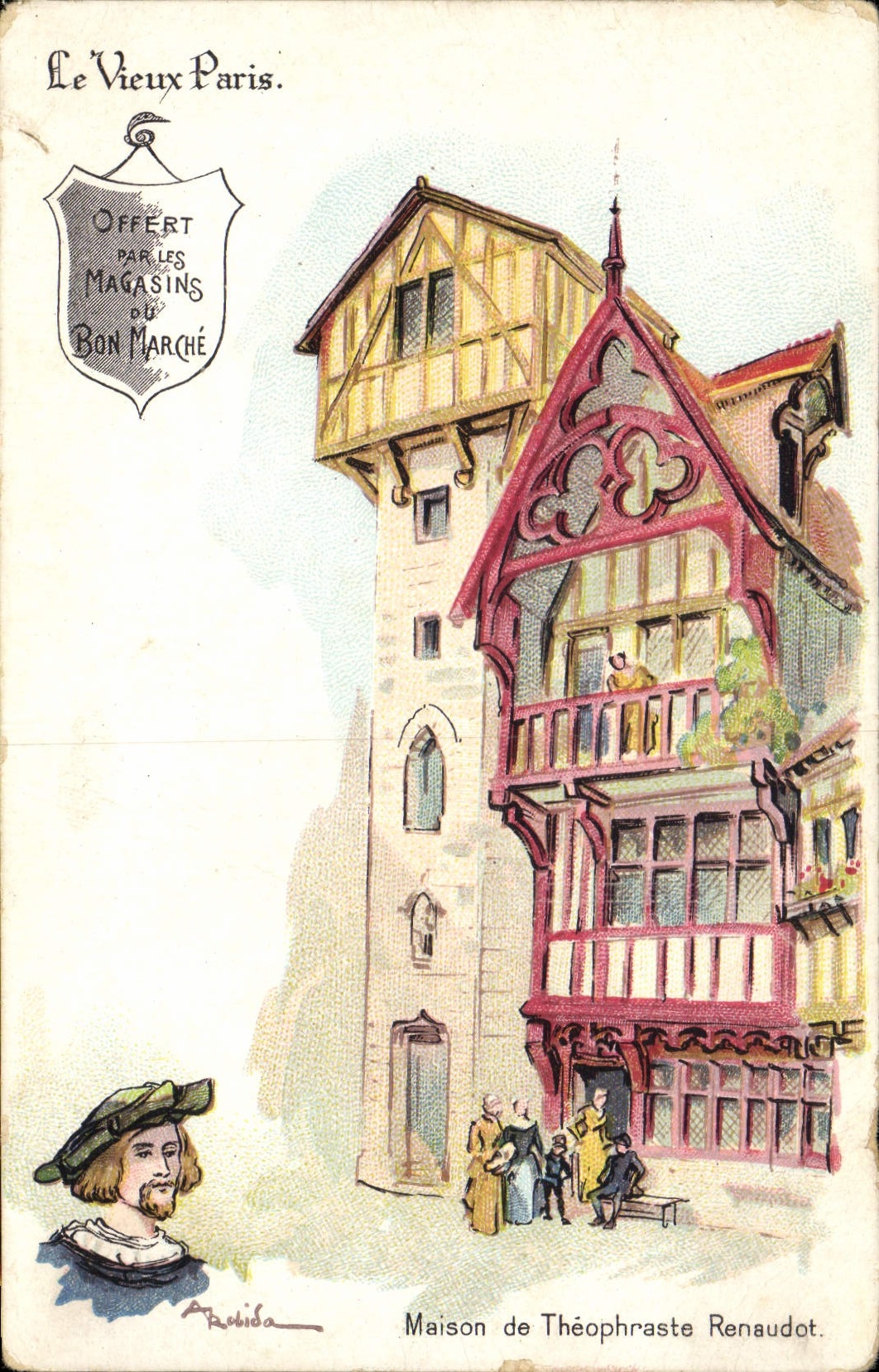 CPA Fantaisie Illustrateur Le Vieux Paris Maison de Theophraste Renaudot 