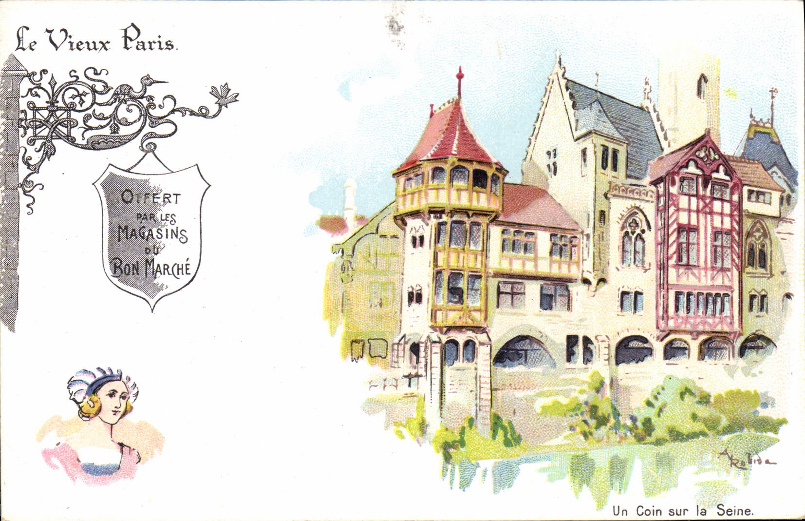 CPA Fantaisie Illustrateur Le Vieux Paris Un coin sur la Seine