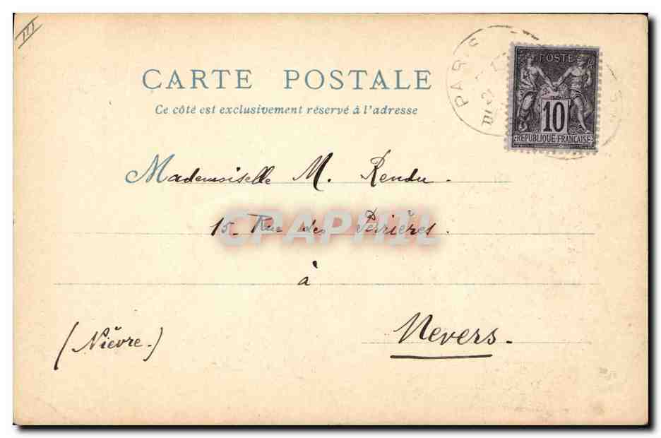 CPA Fantaisie Illustrateur Le Vieux Paris Eglise St Julien des Menestriers  — Rückseite