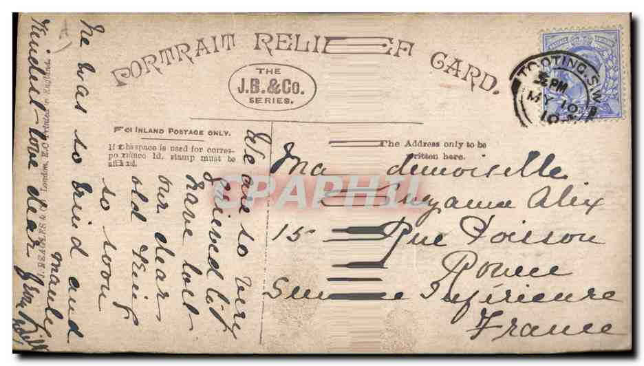 H.M. KING EDWARD VII — Who loved France — J. BEAGLES & CO. n° 701 — Verso
