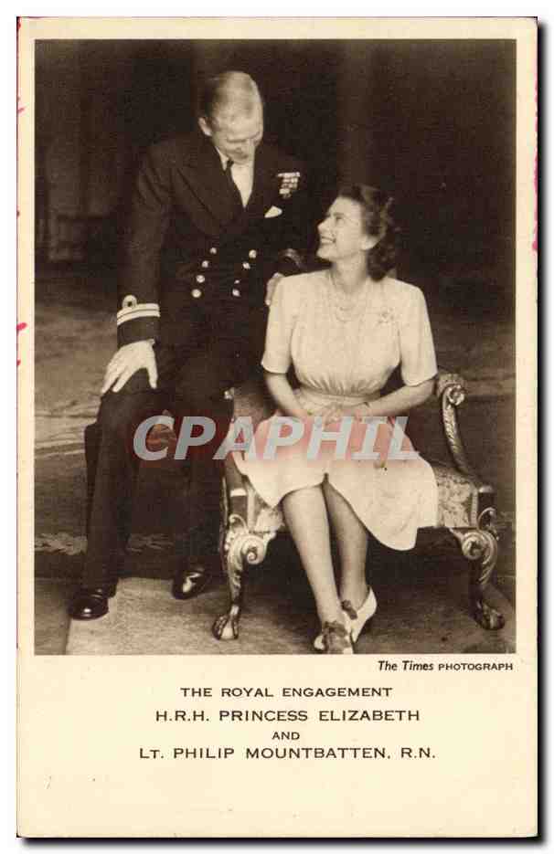 H.R.H. Princess Elizabeth et Lt. Philip Mountbatten, R.N. — The Royal Engagement — The Times Photograph