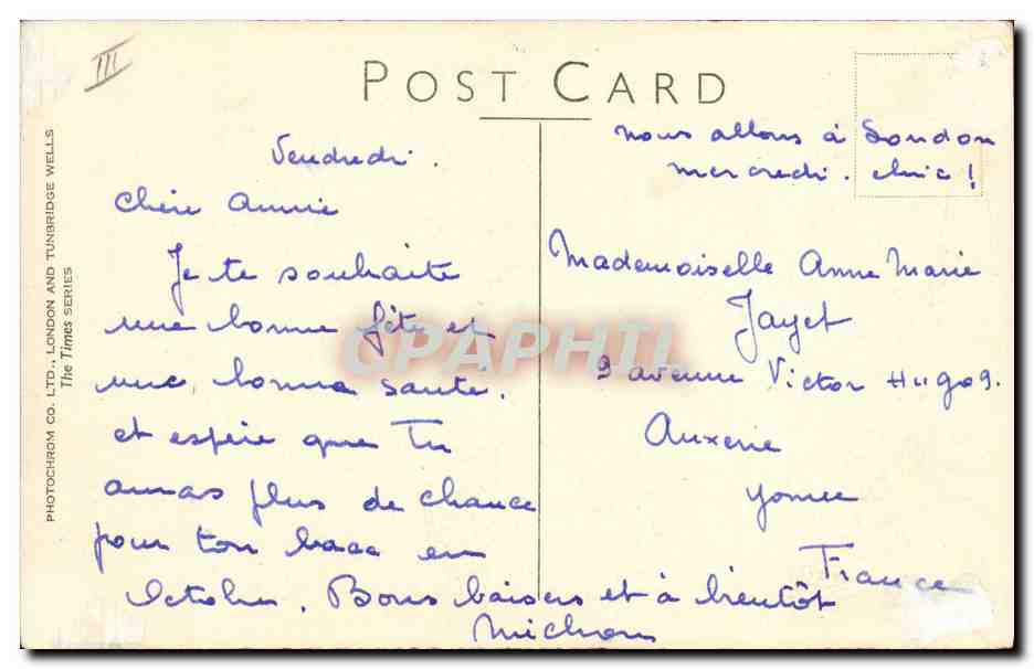 H.R.H. Princess Elizabeth et Lt. Philip Mountbatten, R.N. — The Royal Engagement — The Times Photograph — Verso