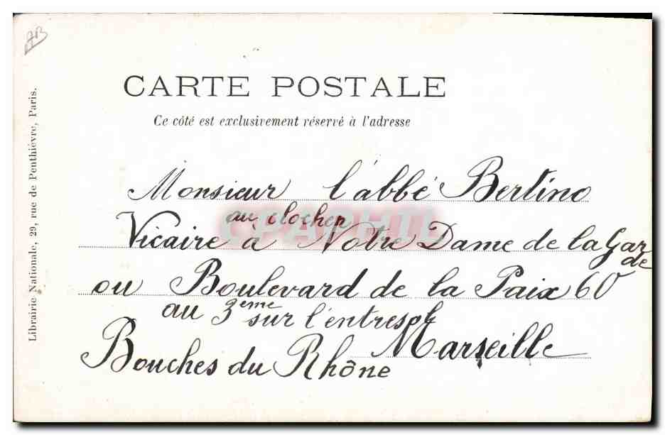 Philippe, Duc d'Orléans — portrait — Librairie Nationale, Paris — Verso