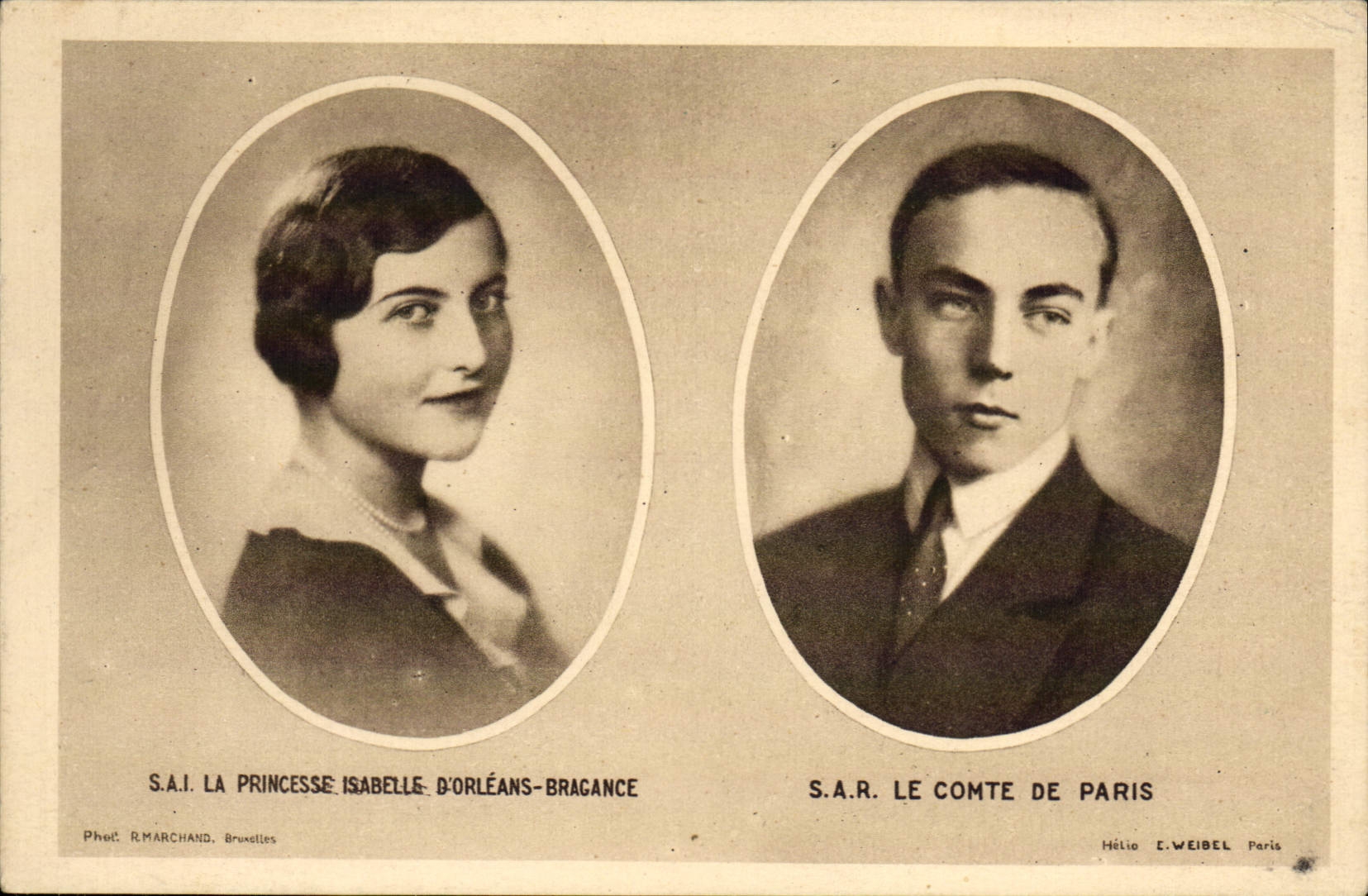 S.A.I. La Princesse Isabelle d'Orléans-Bragance — S.A.R. Le Comte de Paris — Éditeur E. Weibel, Paris