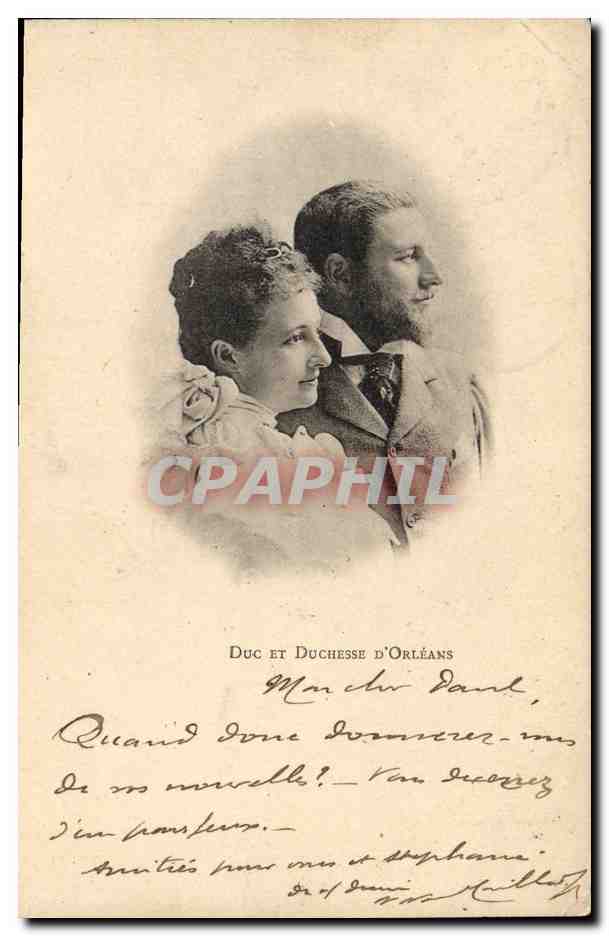 Duc et Duchesse d'Orléans — Portrait — Librairie Nationale, Paris