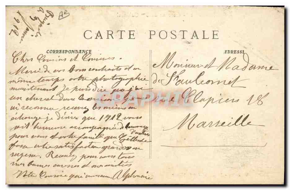 CPA Militaria Brignoles Caserne du 8eme colonial  — Verso