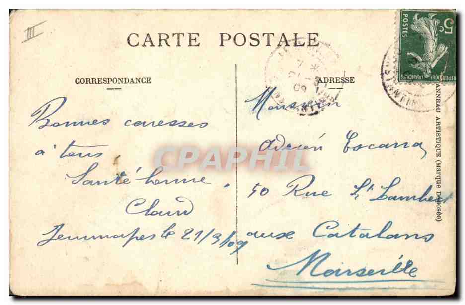 CPA Militaria Fanfare des chasseurs d'Afrique  — Rückseite