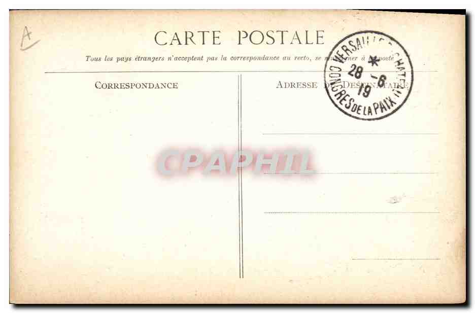 CPA Militaria Revue des Troupes Longchamps 1913 Remise de la Lehion d'honneur  — Rückseite