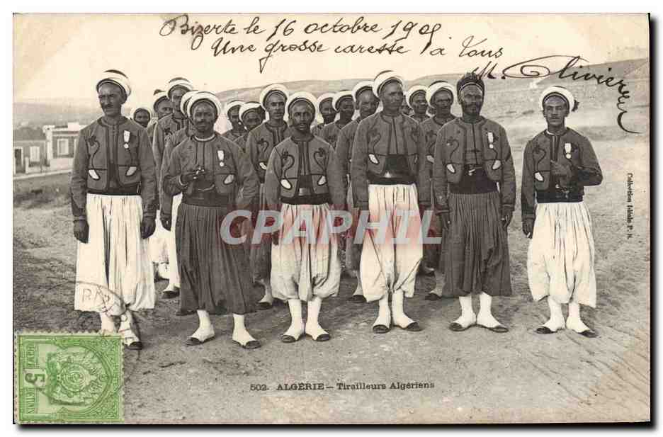 CPA Militaria Algerie Tirailleurs algeriens