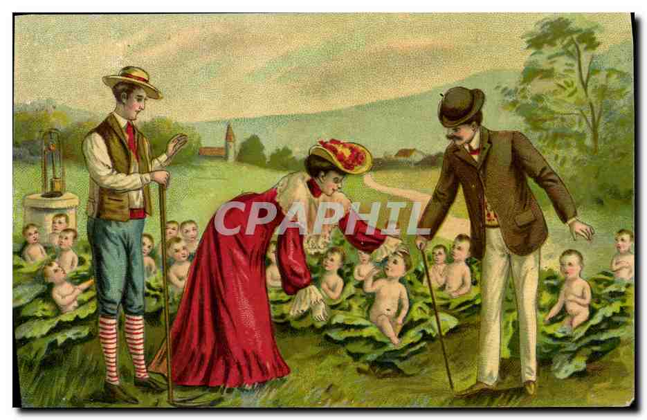 CPA Fantaisie Enfants Bebe Femme 