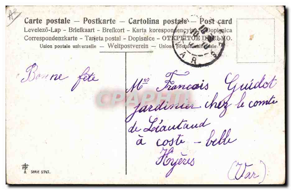 CPA Fantaisie Enfants Bebe  — Rückseite