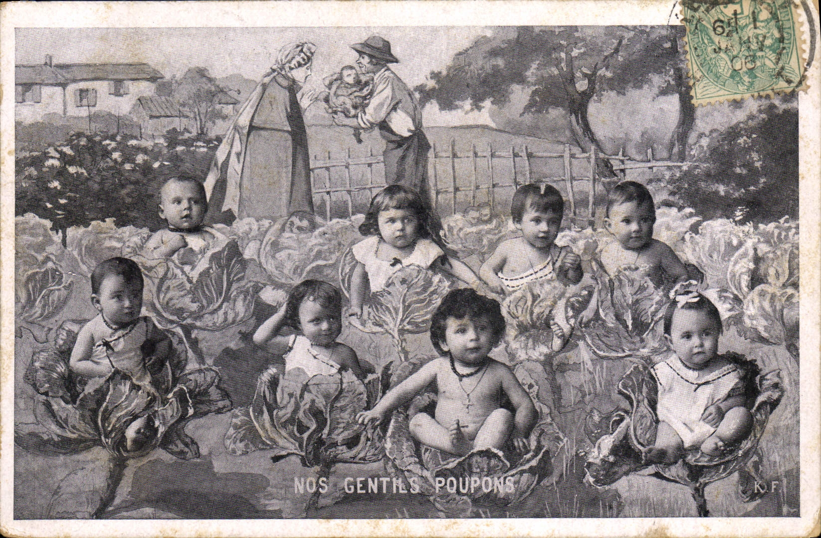 Nos gentils poupons — scène de campagne — K.F. (éditeur) n° 62