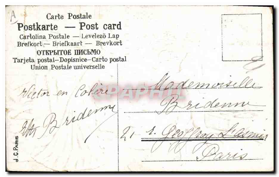 CPA Fantaisie Enfants Bebe Femme — Rückseite