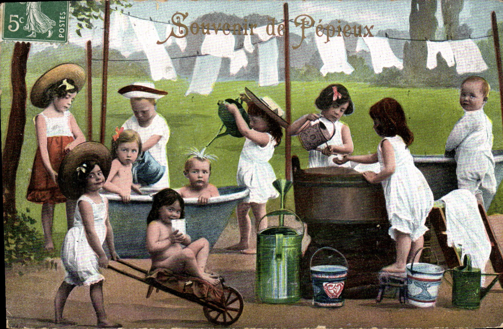 CPA Fantaisie Enfants Bebe 