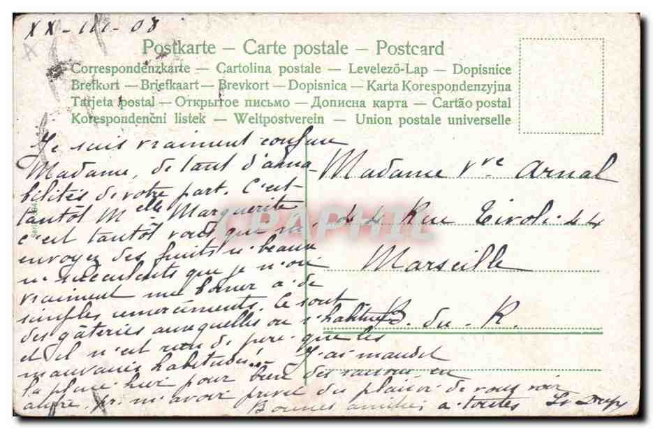 CPA Fantaisie Enfants Bebe Vigne svignoble — Rückseite