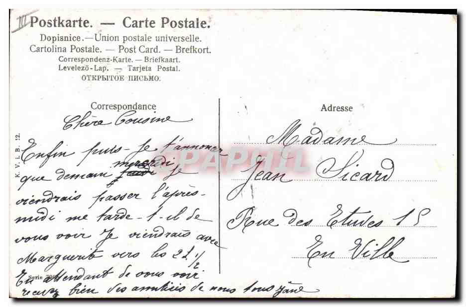 CPA Fantaisie Enfants Bebe Femme  — Rückseite