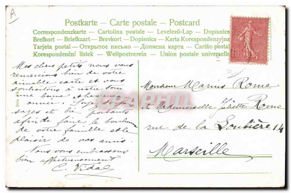 CPA Fantaisie Enfants Bebe  — Rückseite