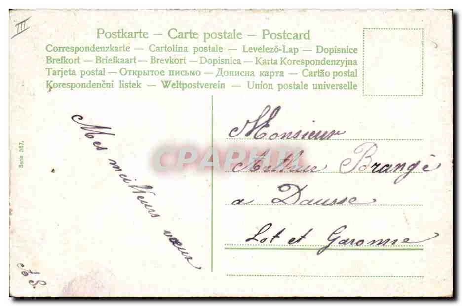 CPA Fantaisie Enfants Bebe A table  — Rückseite