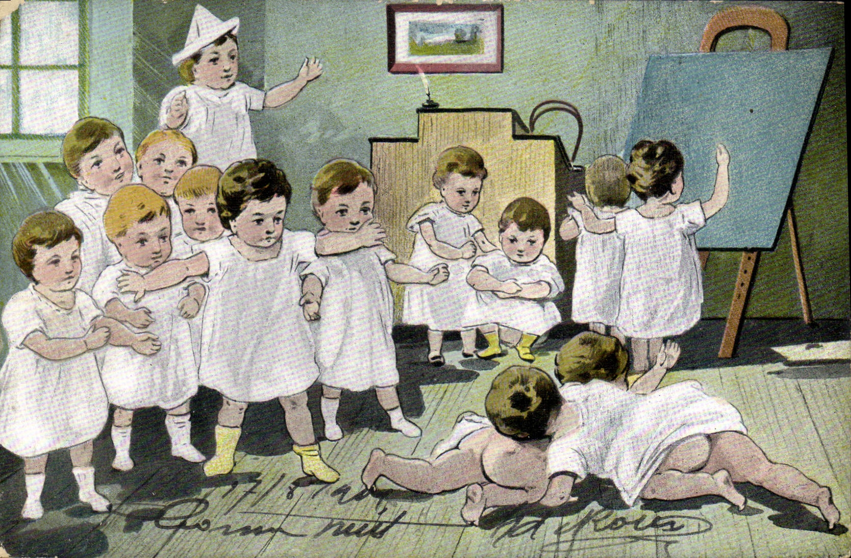 CPA Fantaisie Enfants Bebe 