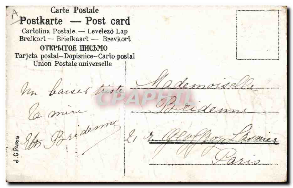 CPA Fantaisie Enfants Bebe Femme  — Rückseite