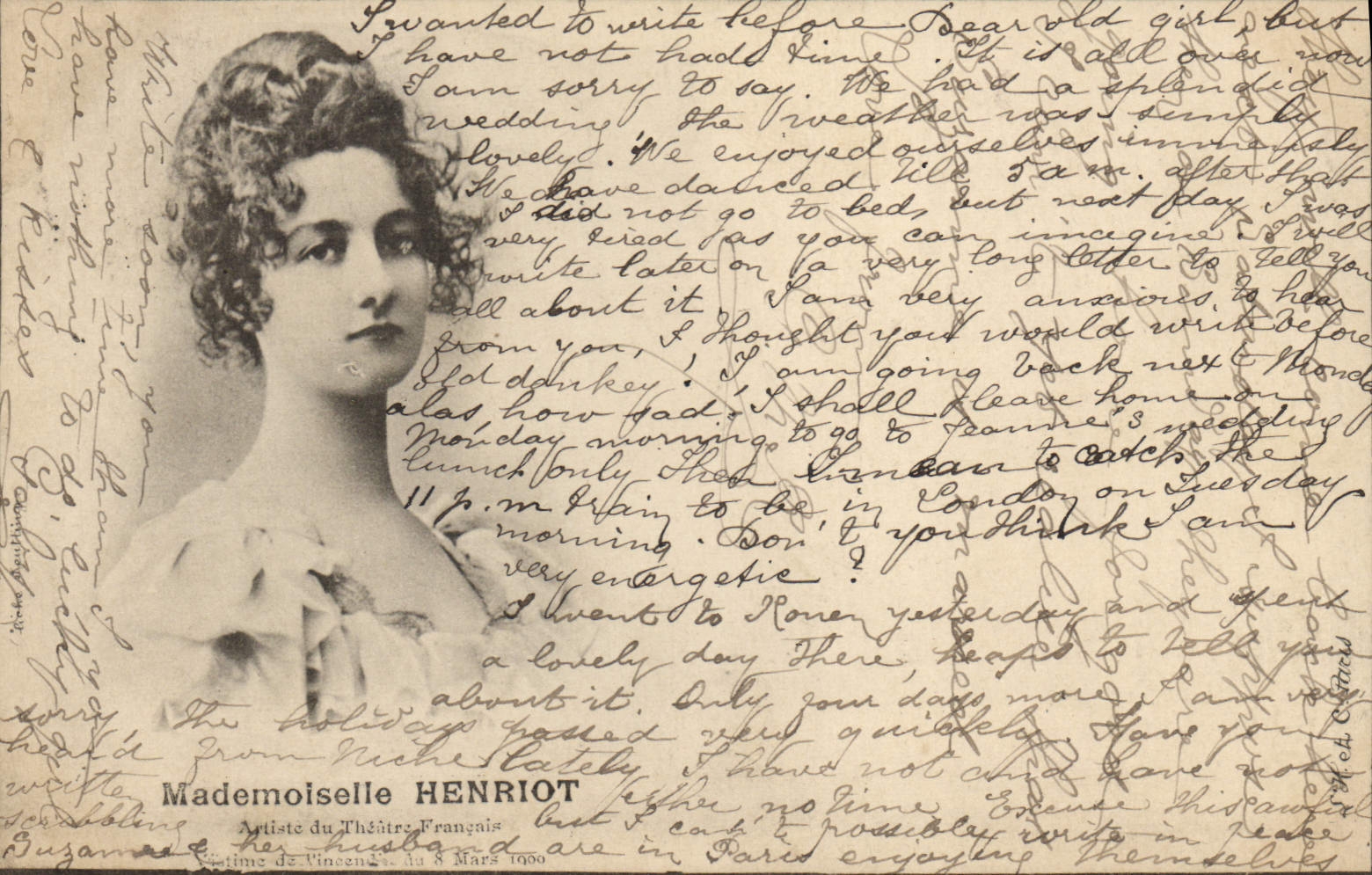 Mademoiselle Henriot — Artiste du Théâtre Français — Éditeur V. de Tincen