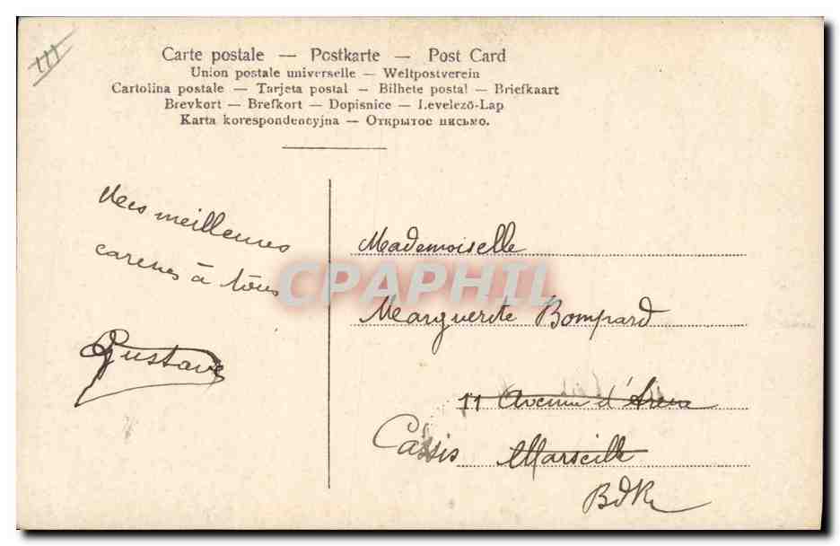 CPA Femme  — Rückseite
