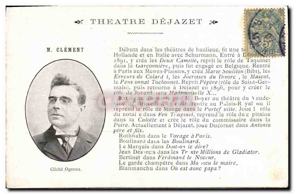 CPA Theatre Dejazet M Clement 