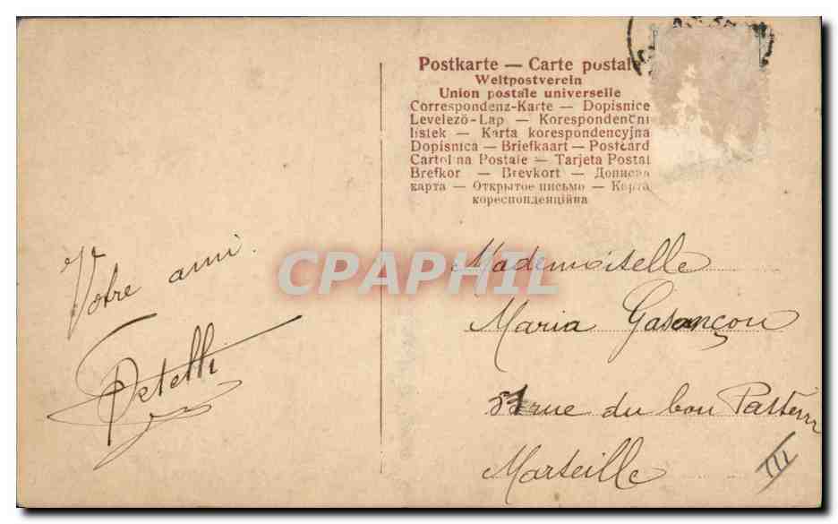 CPA Fantaisie Femme Actrice — Rückseite