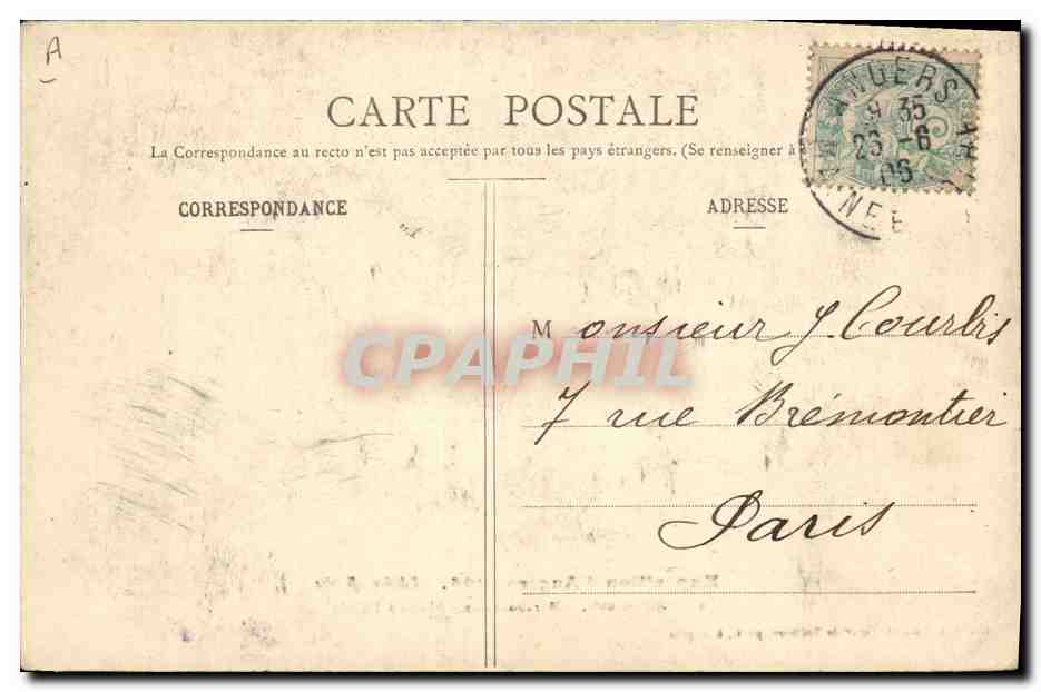 Village noir - Marabout et ses Élèves à l'École — Exposition d'Angers 1906 — Édition officielle — Cheché A. Rolland, Soc. de Thilliers, phot. à Angers — Verso