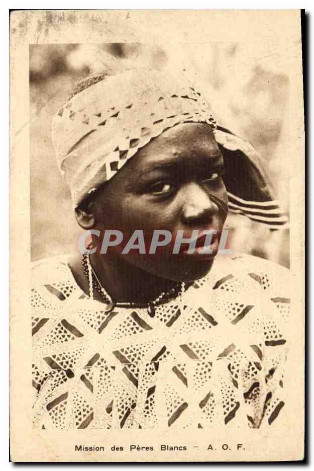 CPA Negre Homme noir Mission des Peres Blancs AOF 