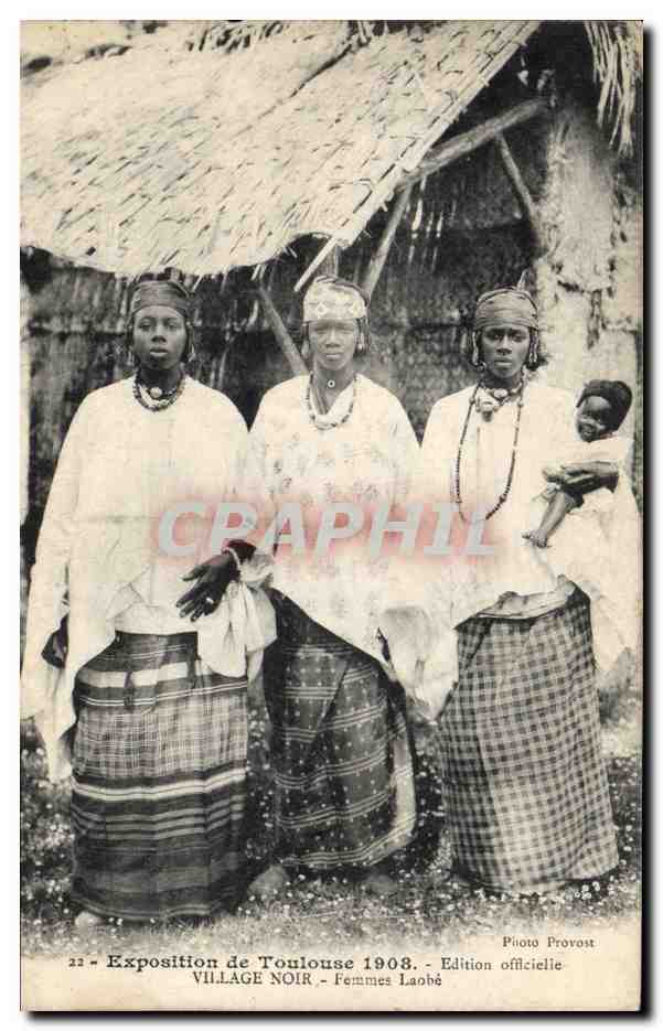 Village Noir - Femmes Laobé — Exposition de Toulouse 1908 — Édition officielle, Photo Provost