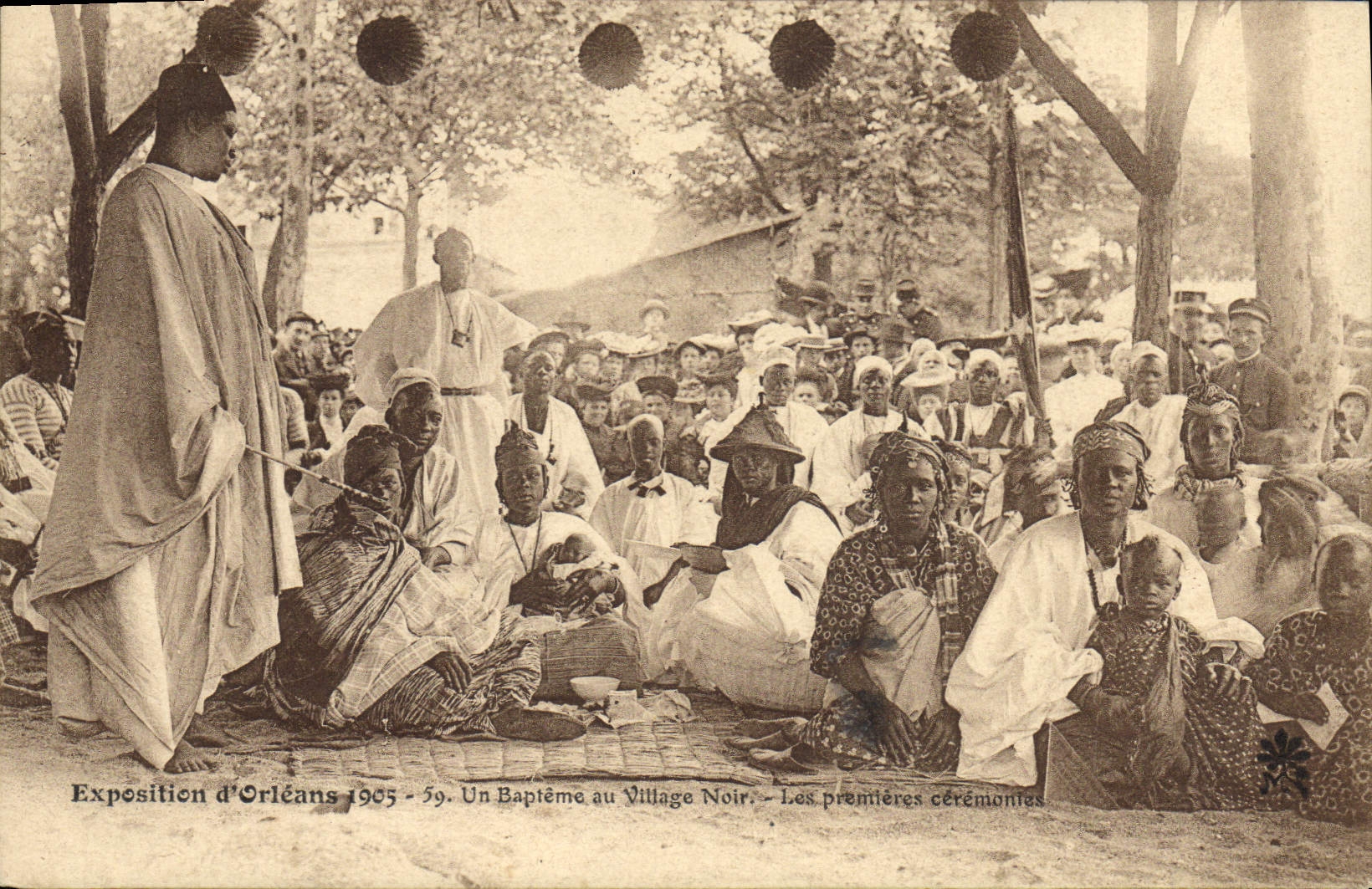 Exposition d'Orléans 1905 — Un Baptême au Village Noir — Les premières cérémonies — M. Marron, Orléans