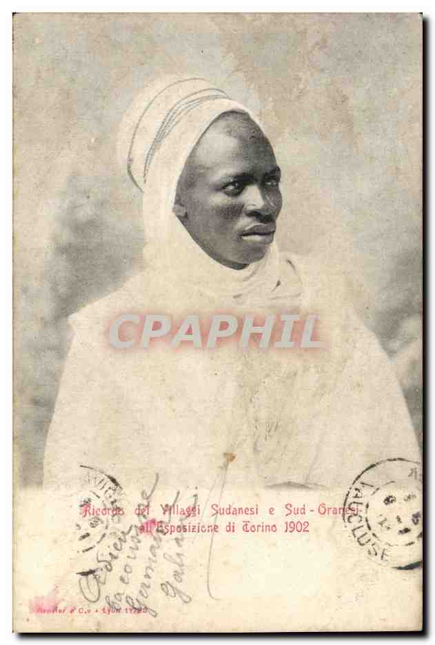 CPA Negre Homme noir Exposizione di Torino 1902