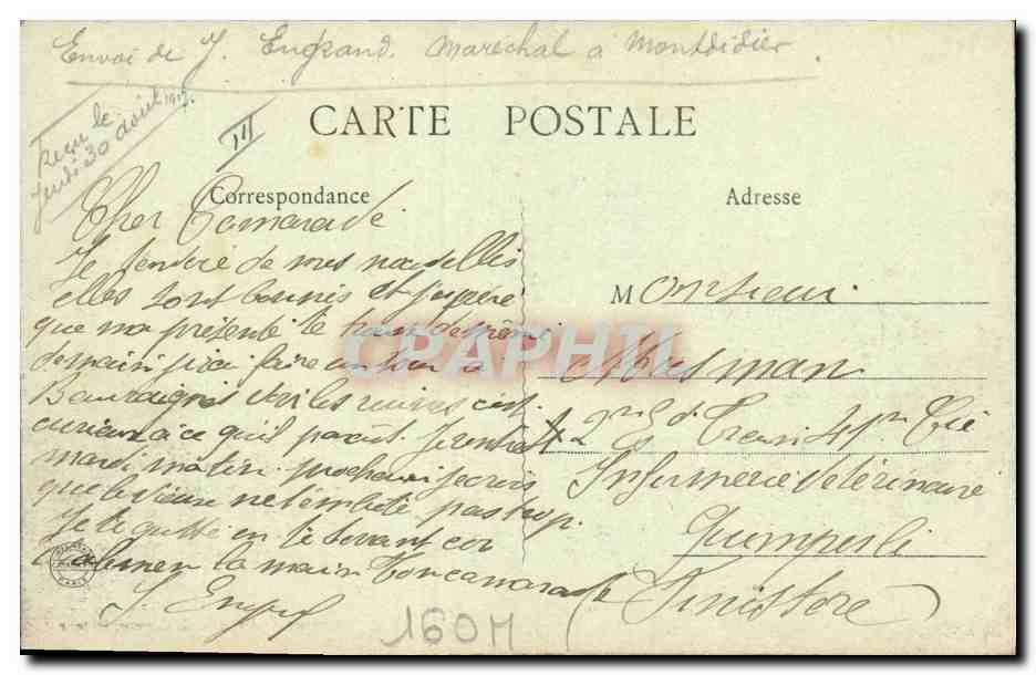 CPA Banque Caisse d'Epargne Montdidier  — Rückseite
