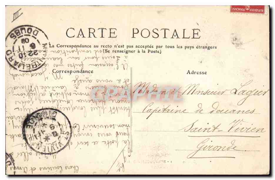 CPA Banque Caisse d'Epargne Montbeliard  — Rückseite